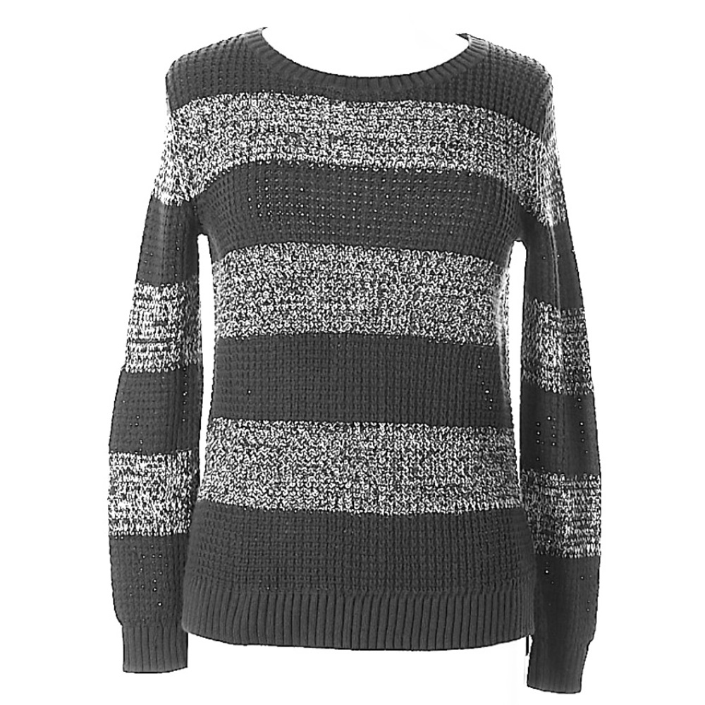 a.n.a A New Approach Navy Blue Striped Sweater